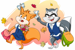 Белка и Енот