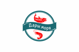 Эмблема - логотип для интернет - магазина "Дары моря".