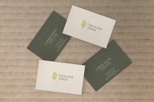 визитка для кофейни в английском стиле