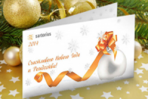 Дизайн новогодней открытки «SARTORIUS»