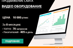ПРОДВИЖЕНИЕ САЙТА ПО ПРОДАЖЕ ВИДЕО ОБОРУДОВАНИЯ