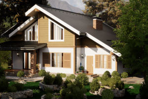 Визуализация коттеджа