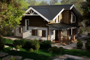 Визуализация коттеджа