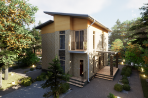 Визуализация коттеджа