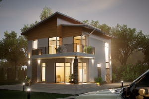 Визуализация коттеджа