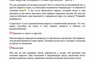 Пост на тему "Вирусы"