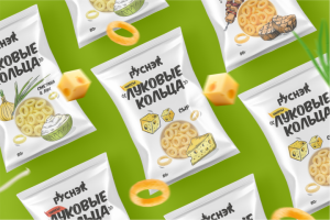 Разработка логотипа и упаковки для снеков "Руснэк"