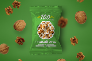 Создание логотипа и упаковки для орехов  "My100cal"