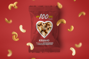 Создание логотипа и упаковки для орехов  "My100cal"