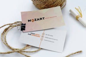 Визитка для службы доставки «Mozart»