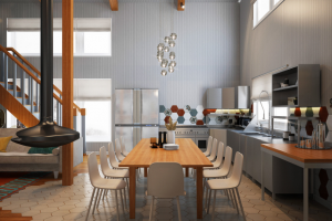 Гостиная в доме со вторым светом