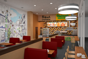 кафе -столовая в комплексе  ул .Орджоникидзе,11