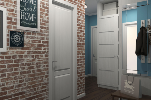 Создание и визуализация дизайна интерьеров квартиры 52 кв.м.