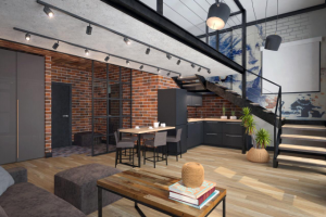 Двухуровневая квартира в стиле Лофт