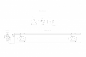Чертеж дверной ручки
