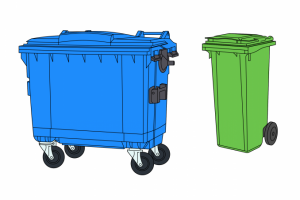 векторизация фотографий мусорных контейнеров