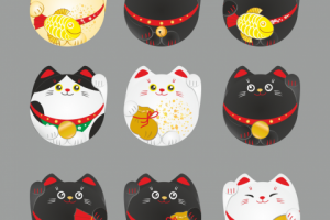 Манеки-неко рисовка персонажа