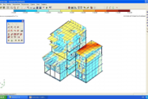 конечно-элементный расчёт , жилой 4-х этажный дом расчитанно в