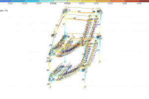 Индивидуальная трёхмаршевая лестница расчитанно в ЛИРЕ 9.6