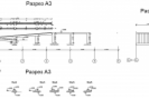 пешеходный мост типа пандус, обшая длина  до 30м, монолит расчит