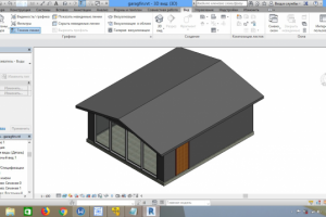Гараж 6х7 м, сэндвич на стальном каркасе, сделано в ревит