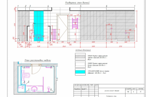 Развертка стен ванной