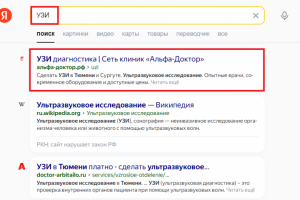 "УЗИ" — ТОП1 в г. Тюмень для сети мед клиник «Альфа-Доктор»