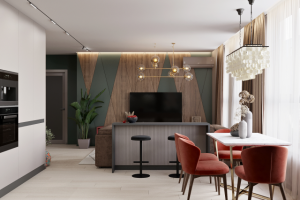 Кухня-гостиная ЖК "Голден Сити"