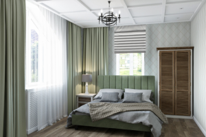 Спальня 1. Одноэтажный дом в пос. Белоостров