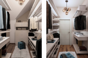 Дизайн двухэтажного дома. Гардероб.Спб