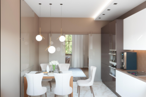 Дизайн двухэтажного дома. Гостиная.Спб