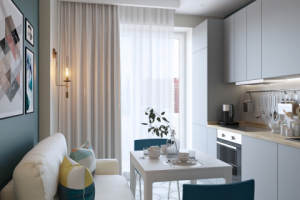 Однокомнатная квартира 35м2 Кухня