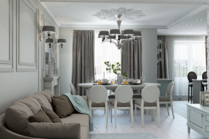 Трехкомнатная квартира ул. Лиственная, 85м2.Кухня-гостиная