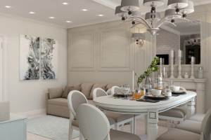 Трехкомнатная квартира ул. Лиственная, 85м2.Кухня-гостиная