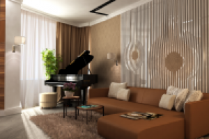 Частные апартаменты. Гостиная-кухня