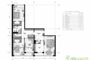 Перепланировка четырехкомнатной квартиры