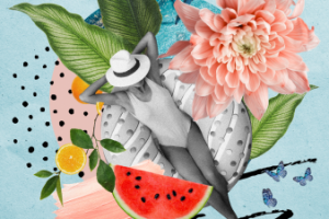 Обложка блокнота, летний концепт