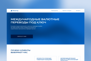 Лендинг (с адаптивами) для валютных платежей