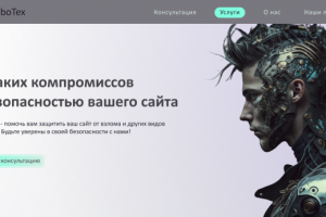 Дизайн лэндинга для сайта по услугам безопасности