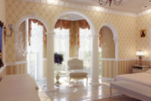 Спальня в доме классика