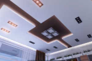 Кабинет экоминимализм потолок