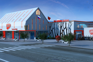 Эскизы фасадов фабрики в Китае