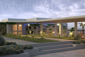 Вид из офиса терраса