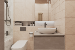 Ванная в светлых тонах