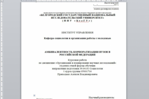 Амбивалентность корпоратизации ВУЗов в Российской Федерации