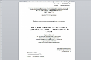 Государственное управление в административно - политической сфер