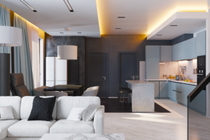 жилой дом-кухня-гостиная