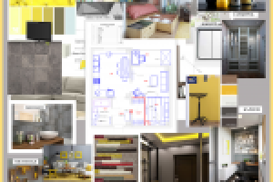 коллаж-интерьер квартира