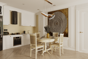 стол и стулья в гостинной