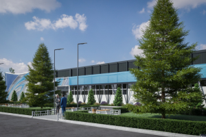 Визуализация реконструкции фасада промышленного здания